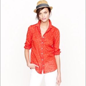 J Crew red button-up